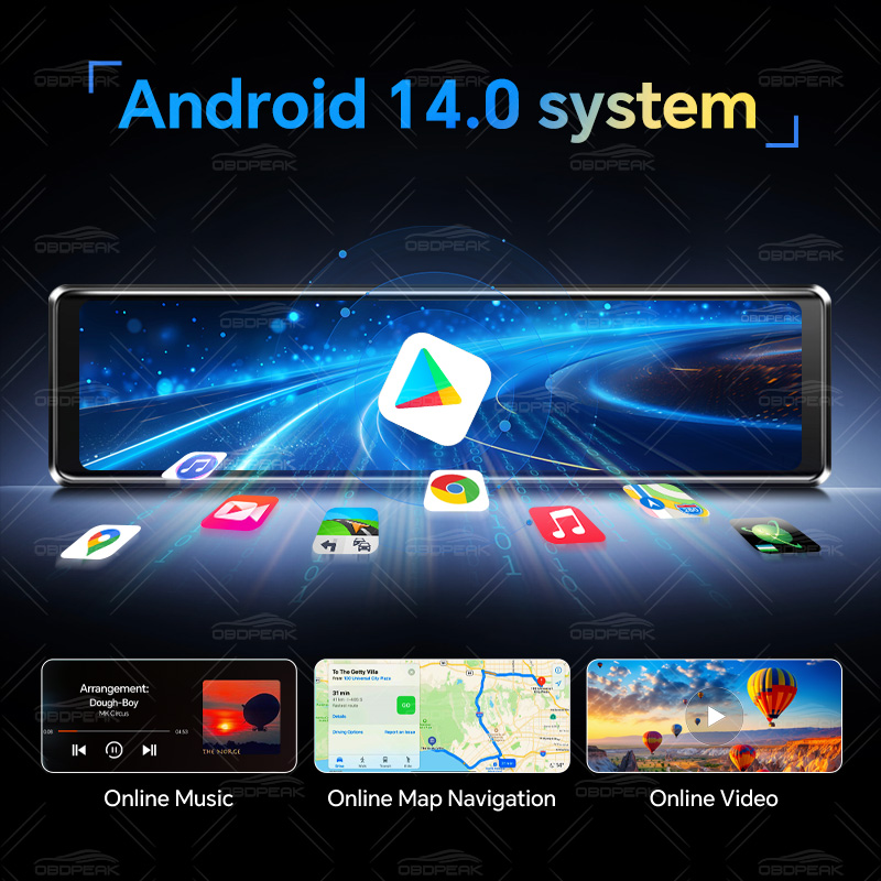 D90 RearView Mirror 4G Android - огляд і ціна Dual Dash Cam With Gps Wifi