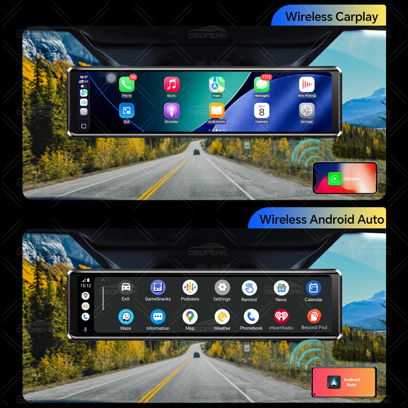 D90 RearView Mirror 4G Android - огляд і ціна Dual Dash Cam With Gps Wifi