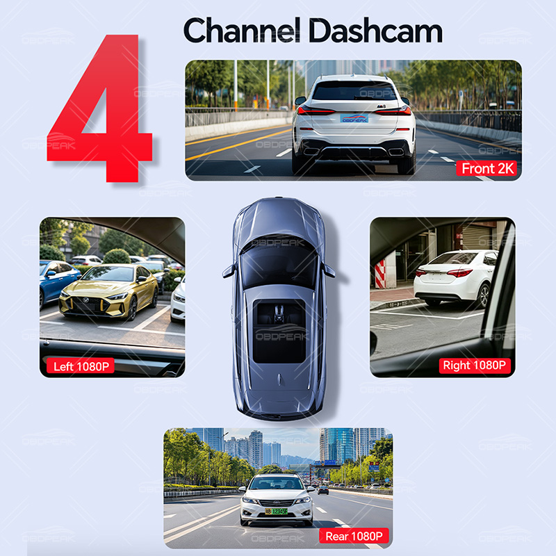 M100 Hidden 4 Channel LTE 4G C - огляд і ціна Dash Cam 3 Channel 1080P