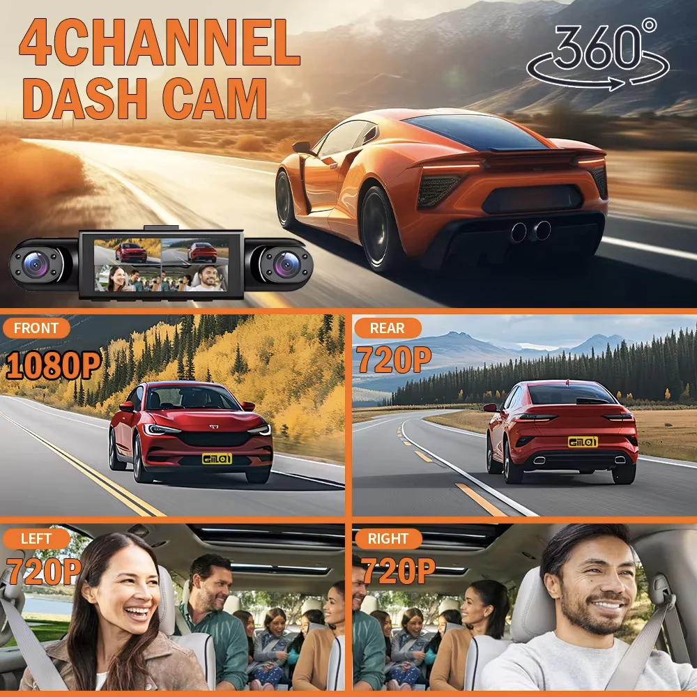 4Lens Car DVR 360 Degrees Vide - огляд і ціна Dash Cam 360 Degree Panoramic