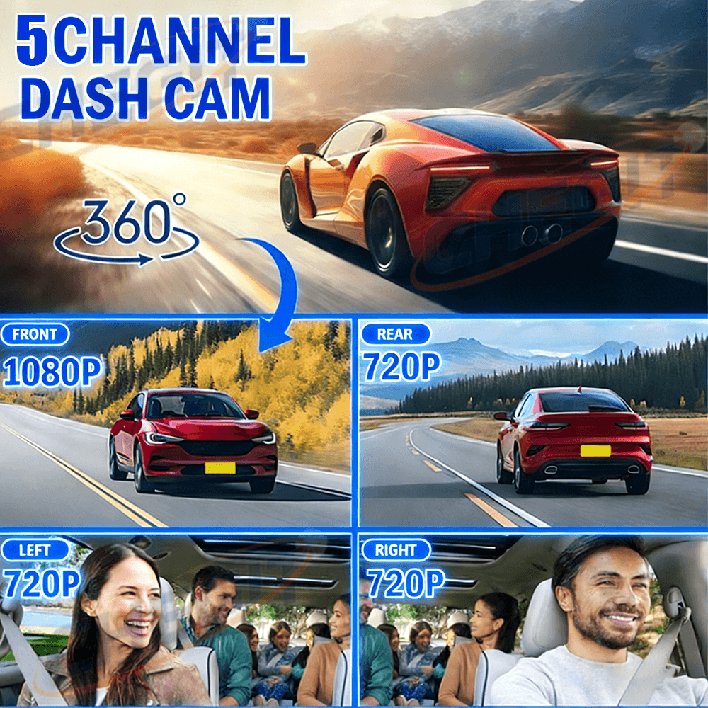 5CH 360 Degrees Car DVR 1080P  - огляд і ціна Dash Cam 360 Degree Panoramic