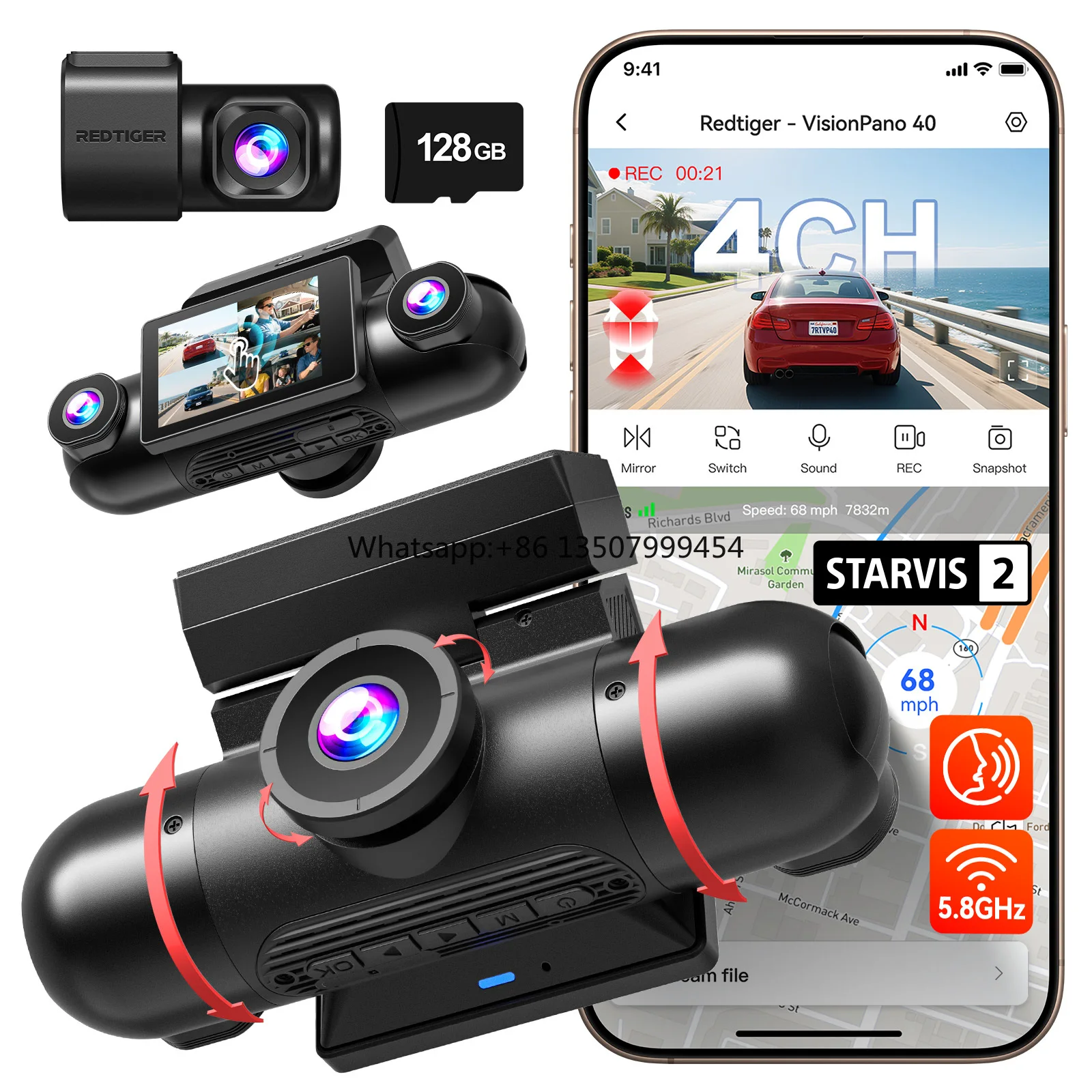 Distributor VP40 2.5K*2+1080P* - огляд і ціна Dual Dash Cam With Gps Wifi