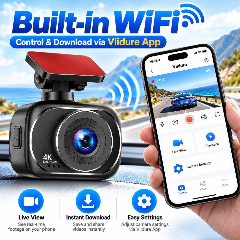 4K Dash Cam Front and Rear Dua - огляд і ціна Dual Dash Cam With Gps Wifi