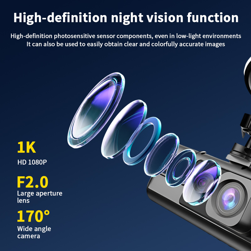3 Camera 1080P Car DVR Dash Ca - огляд і ціна Dash Cam Night Vision Infrared
