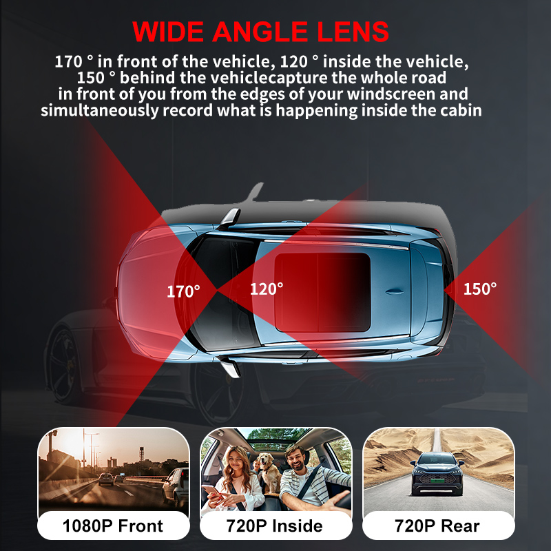 3 Camera 1080P Car DVR Dash Ca - огляд і ціна Dash Cam Night Vision Infrared