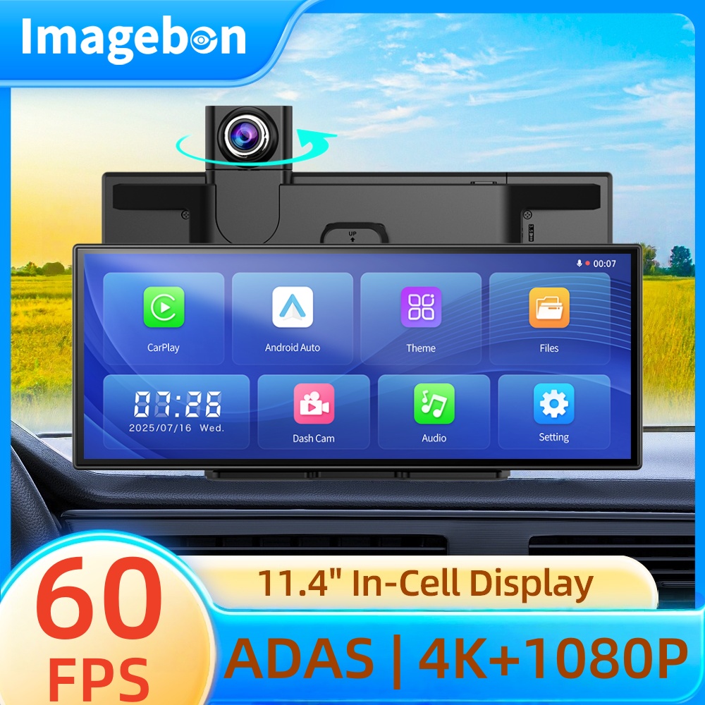 Imagebon 11.4″ 4K ADAS Dashcam - огляд і ціна Dual Dash Cam With Gps Wifi