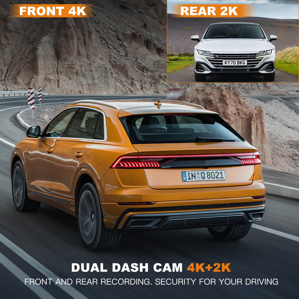Dash Cam 4K+1080P Dual Dash Ca - огляд і ціна Dual Dash Cam With Gps Wifi