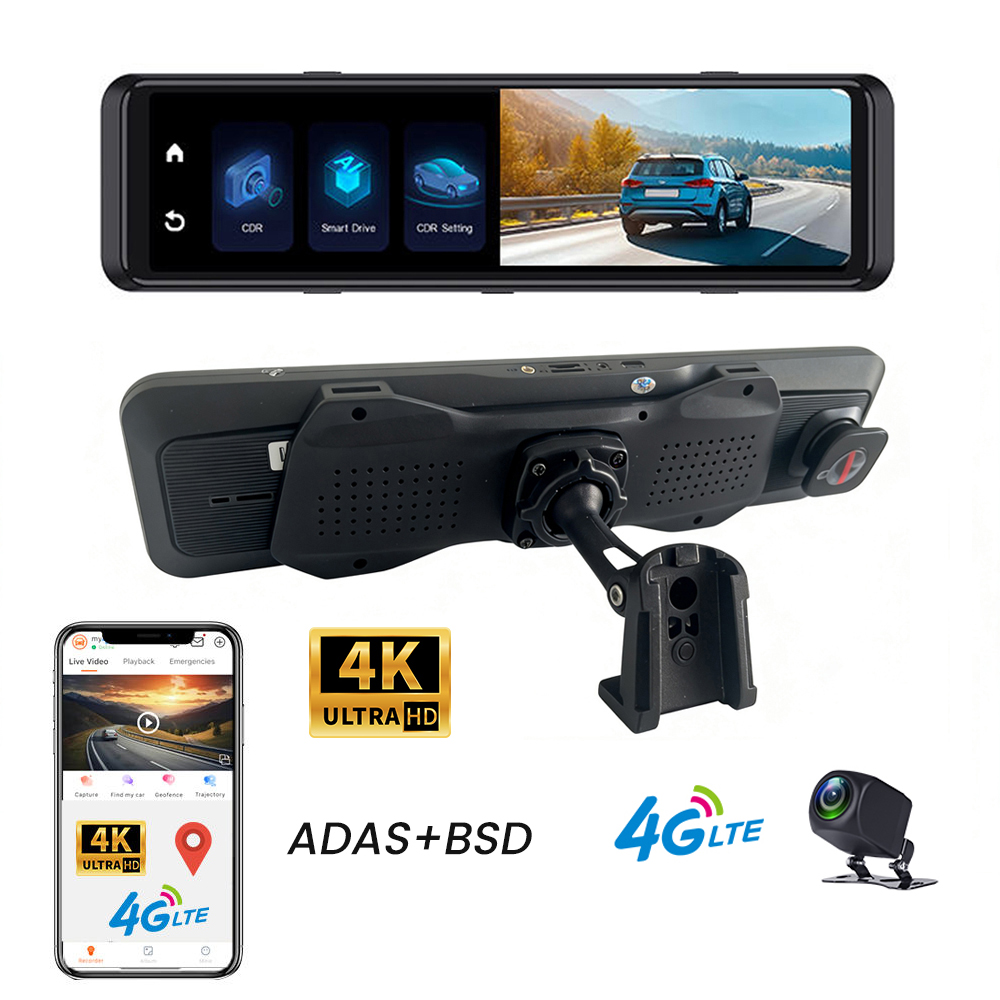 4K Dash Cam 4G LTE Car Camera  - огляд і ціна Dash Cam Mirror Backup Camera