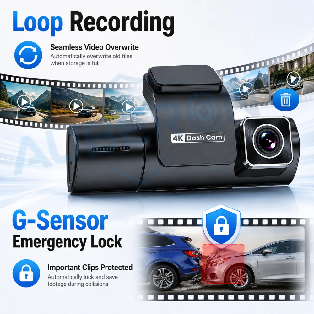 3 Channel Dash Cam 4K Front Ca - огляд і ціна Dash Cam 3 Channel 1080P