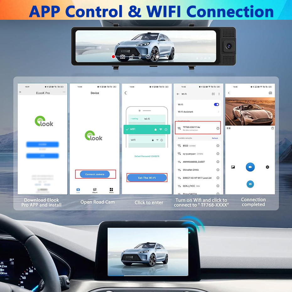 WIFI Dash Cam 3 Channel Rearvi - огляд і ціна Dash Cam Night Vision Infrared