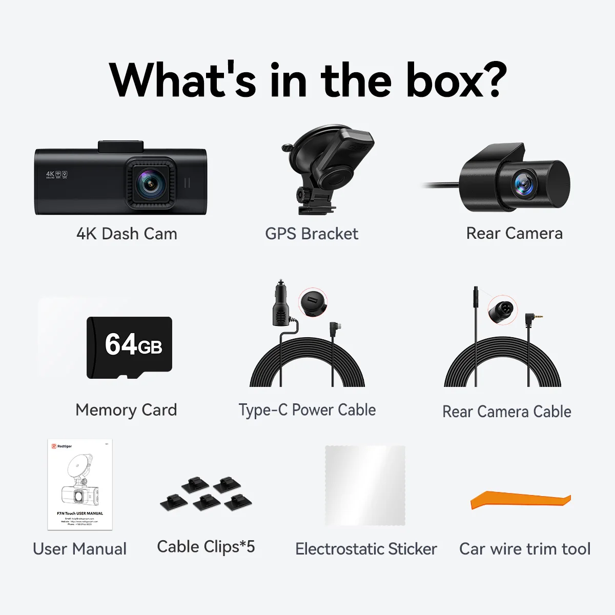 Dealer F7N-Touch Car Video Rec - огляд і ціна Dual Dash Cam With Gps Wifi