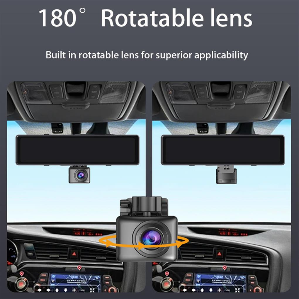 12inch Rearview Dash Cam 1080P - огляд і ціна Dash Cam Rear View Mirror 12 Inch